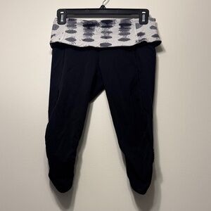 Lululemon Black and Gray Cropped Leggings